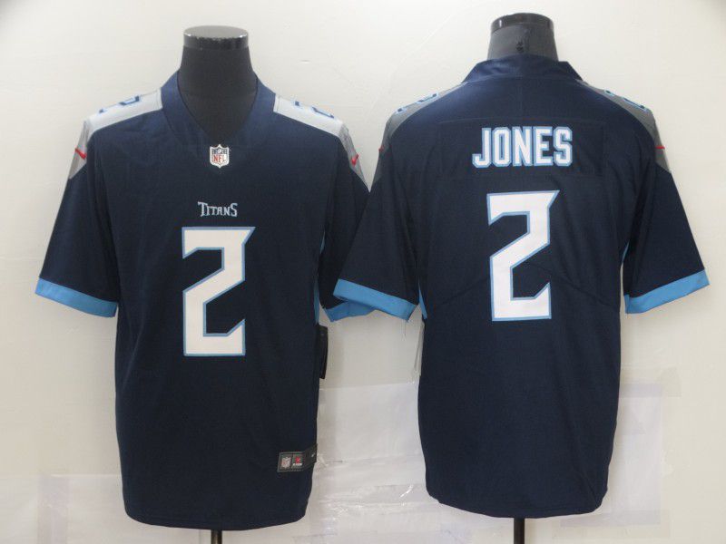 Men Tennessee Titans #2 Jones Blue 2021 Vapor Untouchable Limited Player Nike NFL Jersey